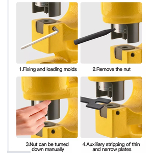 Máy đột lỗ thủy lực CH60 31 tấn đột được đúng tâm U,I,V và tấm phẳng.