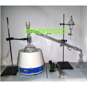 Bộ chưng cất thủy tinh 1000 ml - Bộ dụng cụ chiết xuất tinh dầu bằng hơi nước mini (phù hợp phòng thí nghiệm trường học vv..)