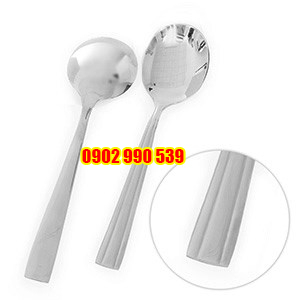 Bộ 2 muỗng cơm inox không hoa văn