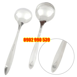 Bộ 2 muỗng cơm inox cán có hoa văn