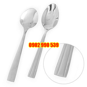 Bộ 2 muỗng cơm inox không có hoa văn