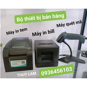 Bộ 3 thiết bị bán hàng cho Minimart, tạp hóa, shop thời trang, cửa hàng bán lẻ