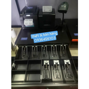 Bộ 4 thiết bị bán hàng: Máy in tem mã vạch, Máy in hóa đơn, Máy quét mã, Ngăn kéo đựng tiền