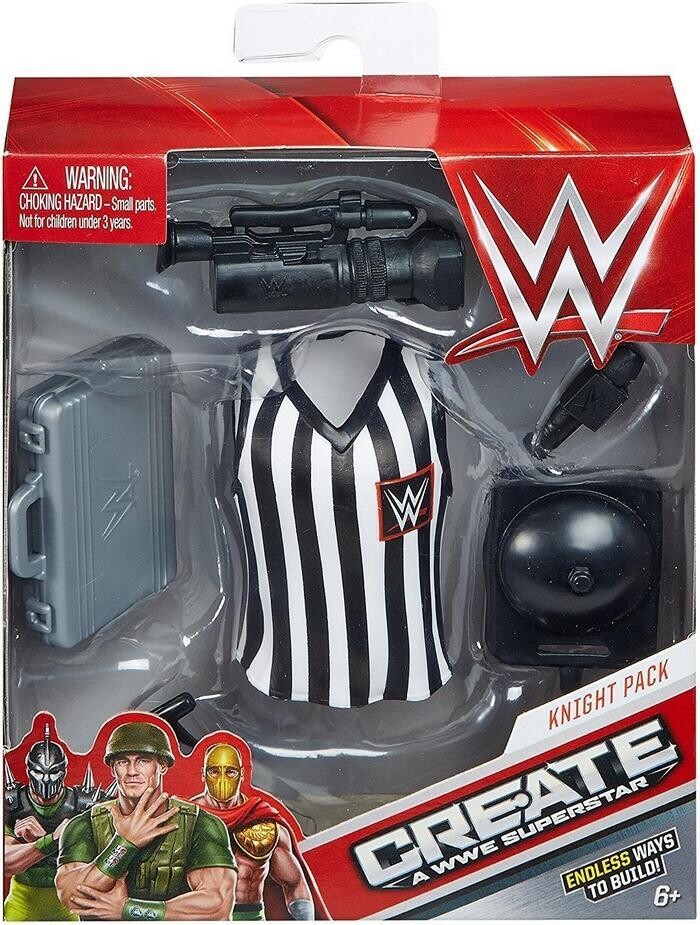 BỘ 5 PHỤ KIỆN MÔ HÌNH WWE CREATE A SUPERSTAR (BỘ PHỤ KIỆN TRỌNG TÀI)