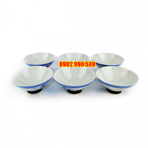 Bộ 6 Chén Sứ Men Lam