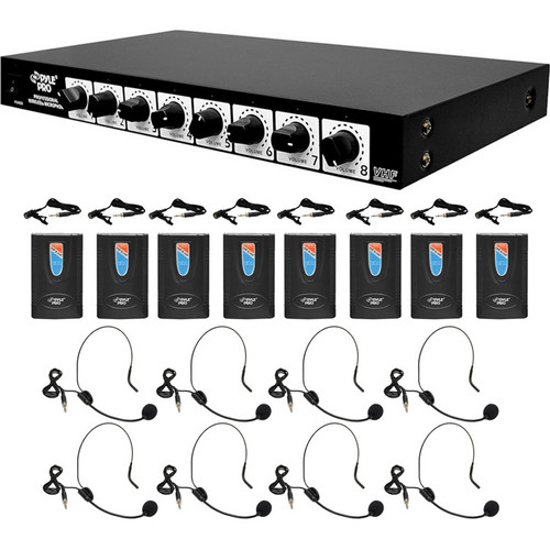 Bộ âm thanh không dây Pyle Pro PDWM8900 8-Channel VHF
