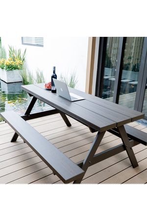 Bộ bàn ghế chữ A gỗ nhựa ngoài trời SW-BG001