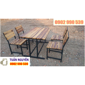 BỘ BÀN GHẾ QUÁN ĂN KHUNG SẮT