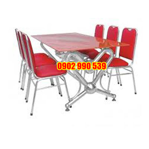 Bộ bàn dài 1,6m mặt kính chân tim