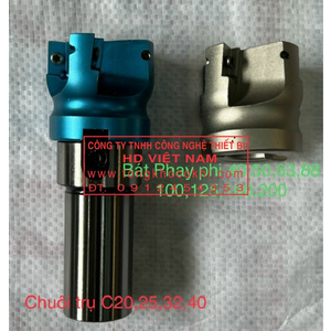 Bộ bát phay mặt đầu kèm chuôi trụ C