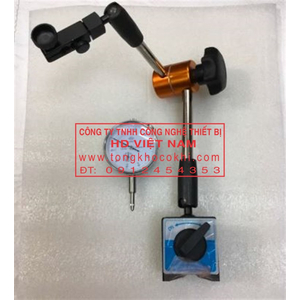 Bộ chân đế từ có khớp xoay 360 độ + đồng hồ so 0-10mm, độ chính xác cao ( chân đế nam châm to, dài 450mm)