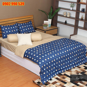Bộ Chăn Ga Bọc Chần Gòn Cuscino Cotton CS16151CG