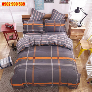 Bộ Chăn Ga Gối Cao Cấp CH-25 - Cam Nâu