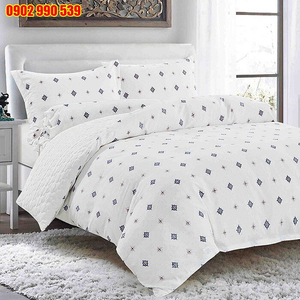 Bộ Chăn Ga Gối Cotton Lụa Drap24