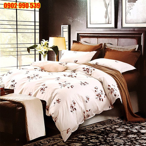 Bộ chăn ga gối cotton satin Ai Cập Julia