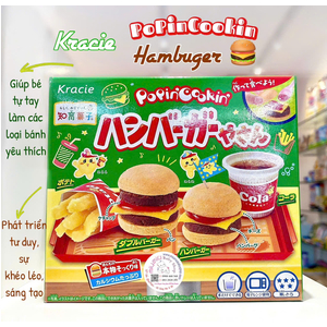 Bộ chế biến bánh HAMBURGER - KHOAI TÂY CHIÊN cho bé tự làm Popin Cookin 🇯🇵