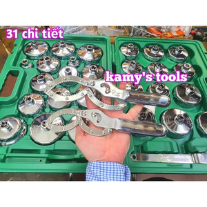 bộ chén tháo cốc lọc nhớt cảo vam tháo mở lọc dầu ô tô 31 chi tiết gongju lijing