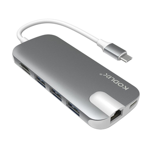 Bộ chuyển đổi KODLIX N30H Adapter USB-C to HDMI/Ethernet/USB 3.0x3/USB-C/Card Reader