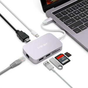 Bộ chuyển đổi MINIX NEO C Adapter USB-C to HDMI/Ethernet/USB 3.0x3/USB-C/Card Reader