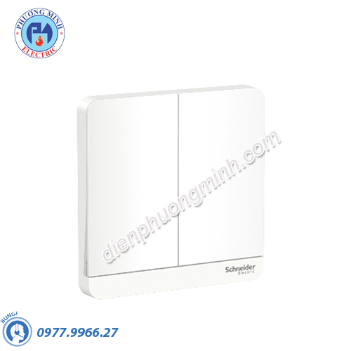 Bộ công tắc đôi 1 chiều 16AX, có đèn led - Model E8332L1LED_WE
