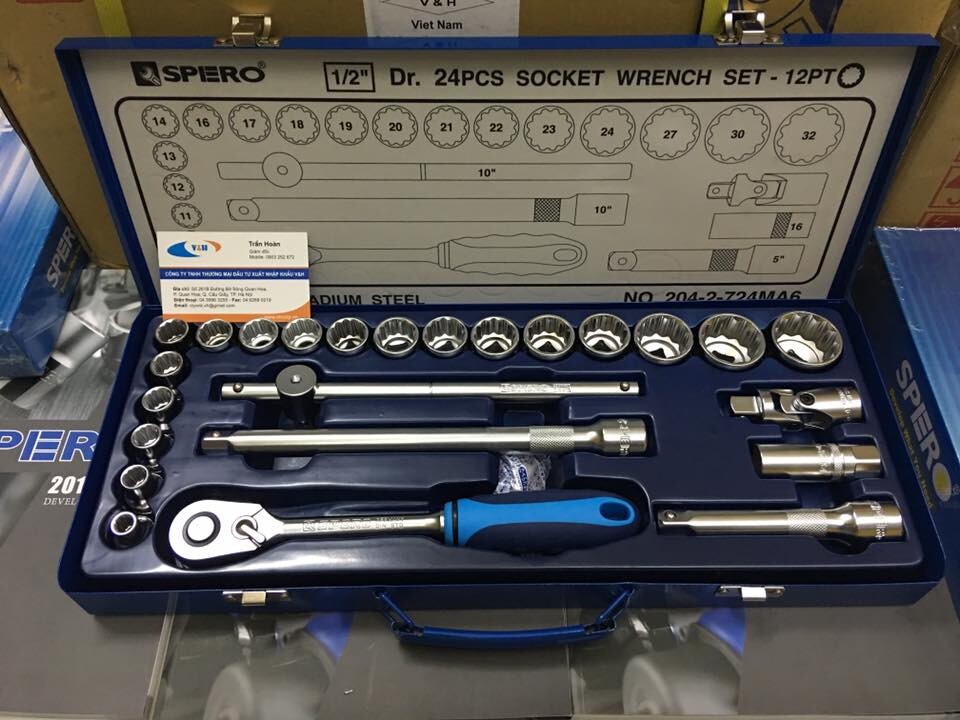 Bộ đầu khẩu vặn ốc SPERO 204-2-724MA6