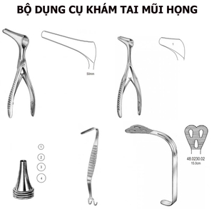 Bộ dụng cụ khám tai mũi họng