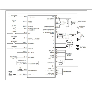 sơ đồ mạch bộ điều khiển xe nâng điện Hangcha 1226BL-4101