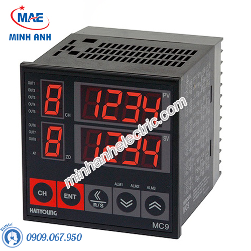 Bộ điều khiển nhiệt độ đa kênh Hanyoung - Model MC9-8D-D0-MM-2-2