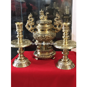 Bộ đỉnh đồng Vĩnh tiến cao 36cm