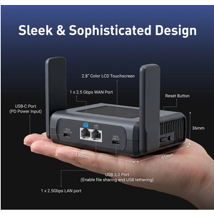 Bộ định tuyến GL-Inet Slate 7 Pro (GL-BE10000) Tri-band Wi-Fi 7 Travel Router VPN 1100 Mbps, DPI, OpenWrt