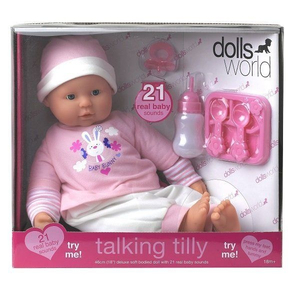 Bộ đồ chơi búp bê Dolls world mô hình búp bê Tilly bập bẹ 46cm