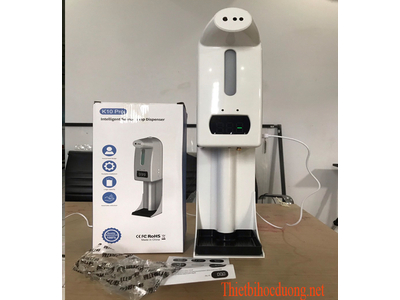Máy rửa tay tự động, đo nhiệt độ trán K10 Pr cho cơ sở sản xuất, kinh doanh, trường học