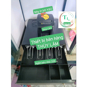 Bộ đôi thiết bị bán hàng: Máy in bill K80 và Khay đựng tiền nhỏ