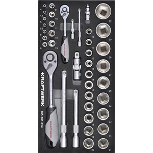 Bộ dụng cụ 40 chi tiết 1/4 + 1/2