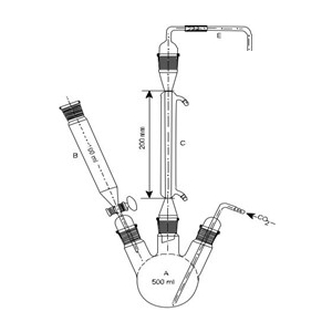 Bộ dụng cụ thủy tinh chưng cất xác định sulfite tự do SciLab