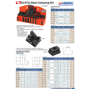 Bộ gá kẹp 52 chi tiết Đài Loan