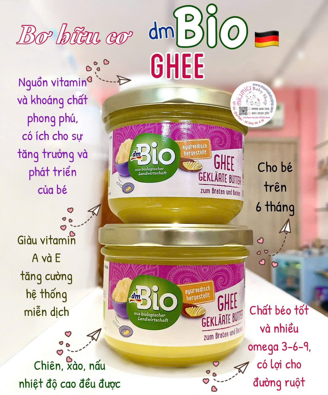 Bơ Ghee bio 180g