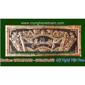 Bộ hoành phi câu đối khung đồng đỏ cao cấp