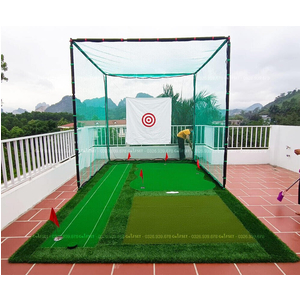 Bộ 5: Combo Khung Lưới Chơi Golf Kèm Thảm Putting & Swing Golf Cỡ Lớn 3M x 5M