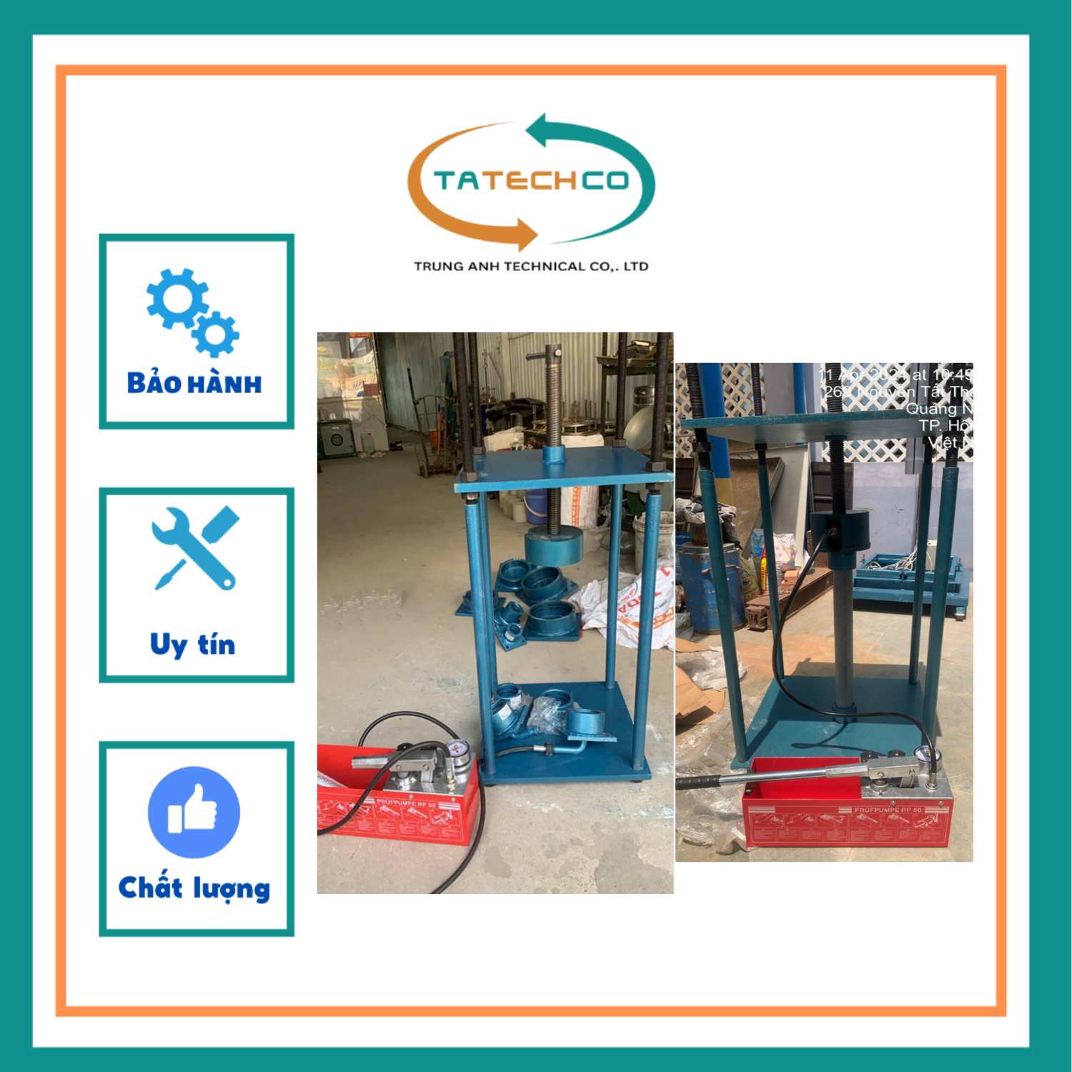 BỘ KHUNG THỬ ÁP SUẤT TĨNH ỐNG NHỰA