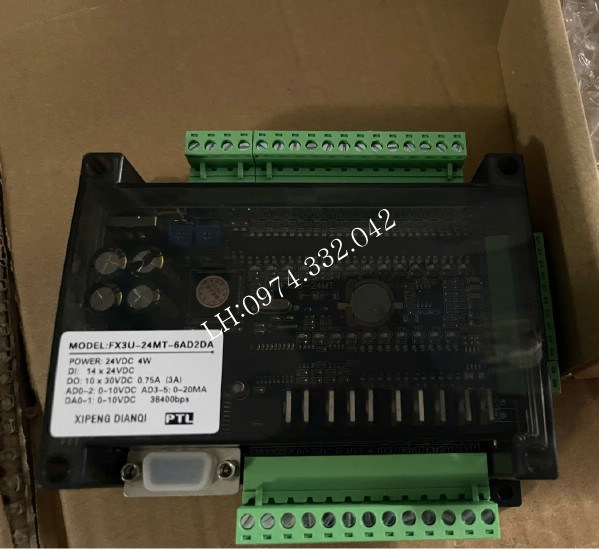 Bộ lập trình PLC FX3U-24MT-6AD2DA