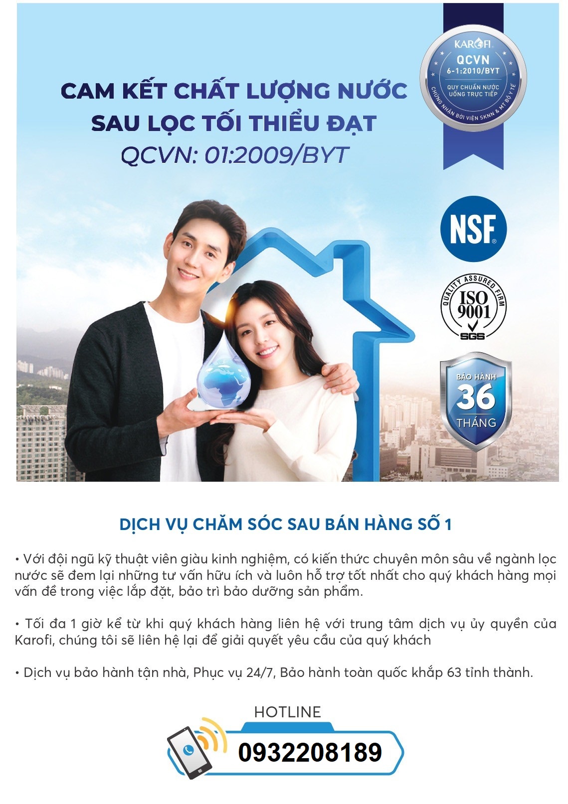 Bộ Lọc Nước Đầu Nguồn Karofi KTF 662