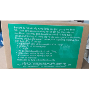BỘ dụng cụ mài vết trầy xước nhỏ trên kính, gương loại 3inch M14