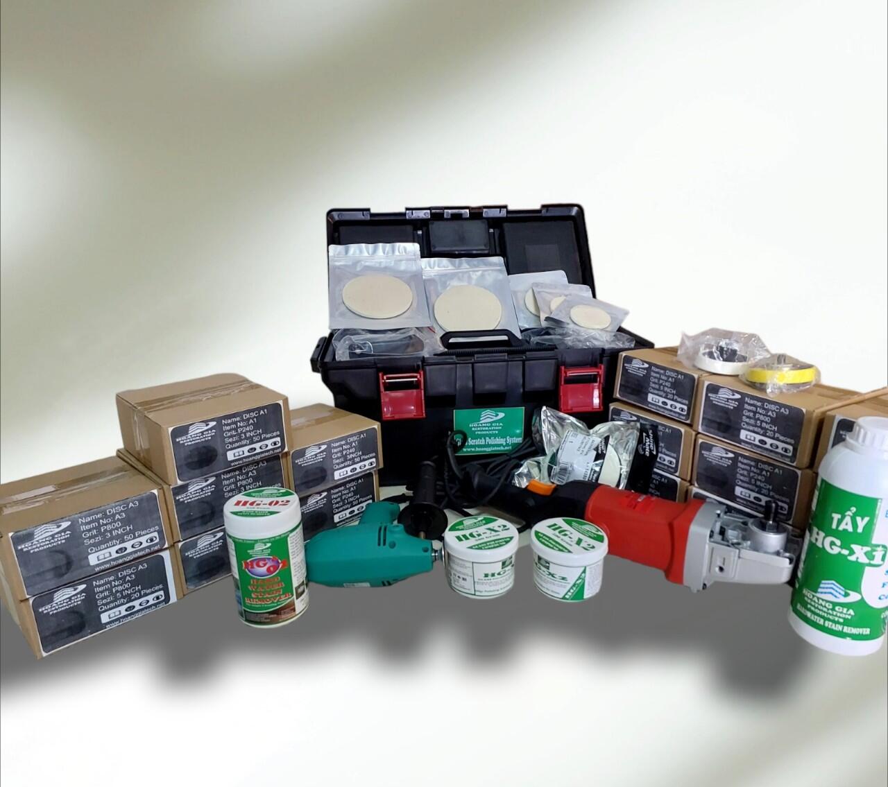Bộ máy đánh bóng kính bị xước full BOX DCA M14M8