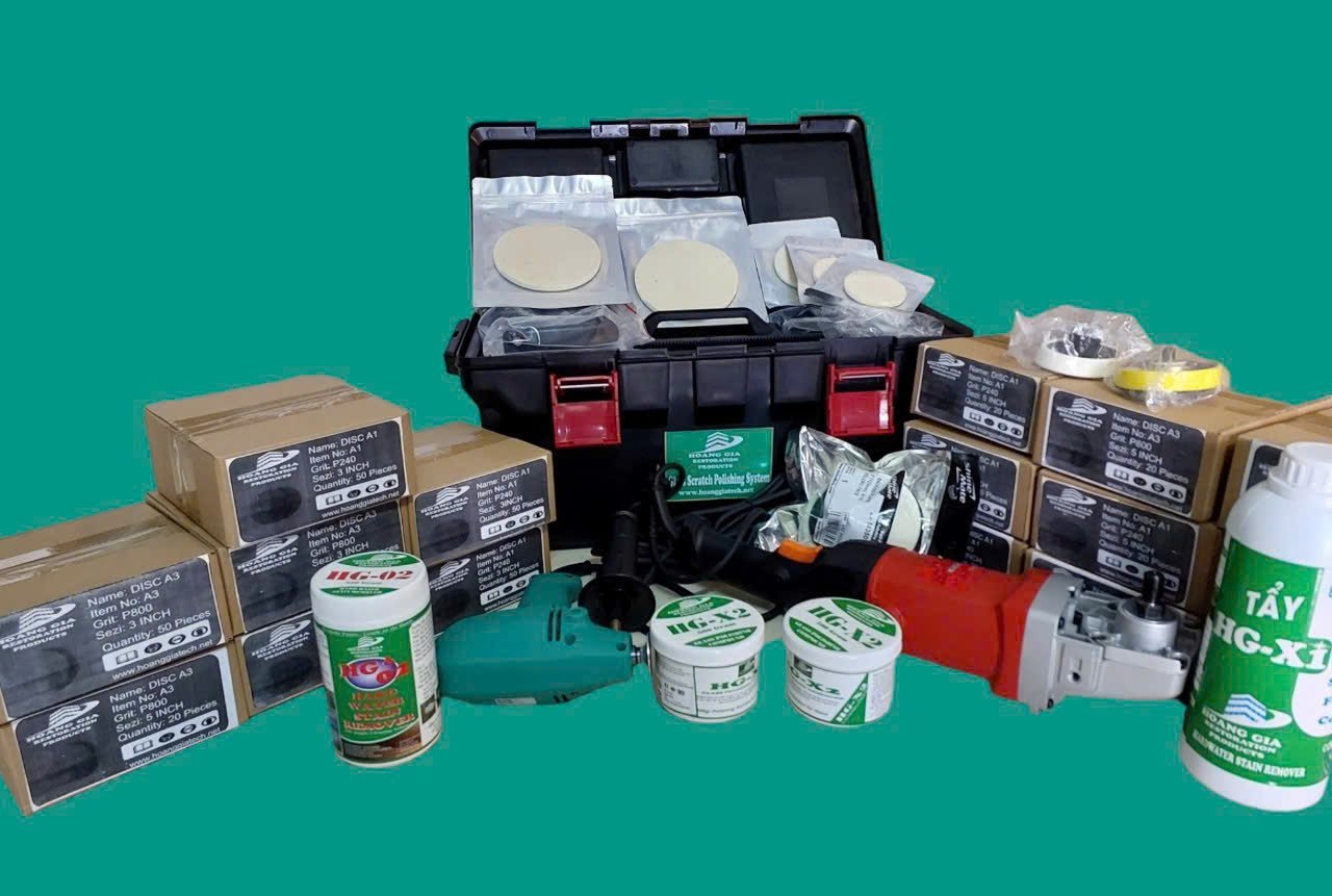 Bộ máy đánh bóng kính bị xước full BOX DCA M14M8