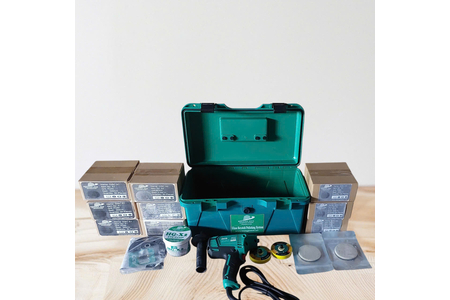 Bộ máy mài kính đánh bóng kính trầy xước 3inch M8 DCA