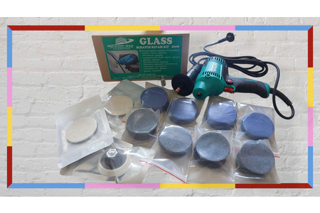 Bộ máy mài kính trầy xước 3inch M8