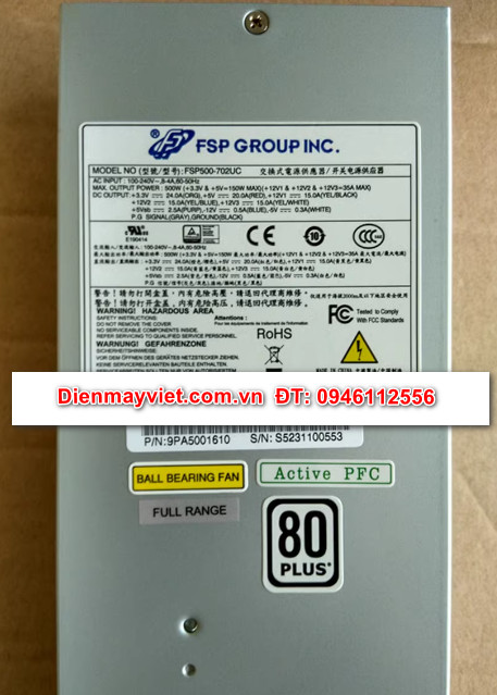 Bộ nguồn máy chủ FSP 2U FSP500-702UC/FSP500-702UH/FSP460-701UG