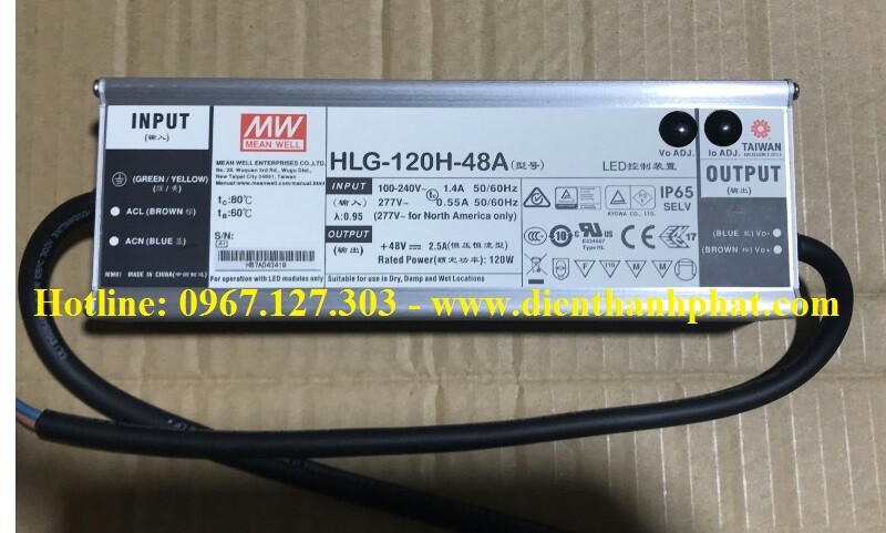 Bộ nguồn MEAN WELL HLG-120H-48A