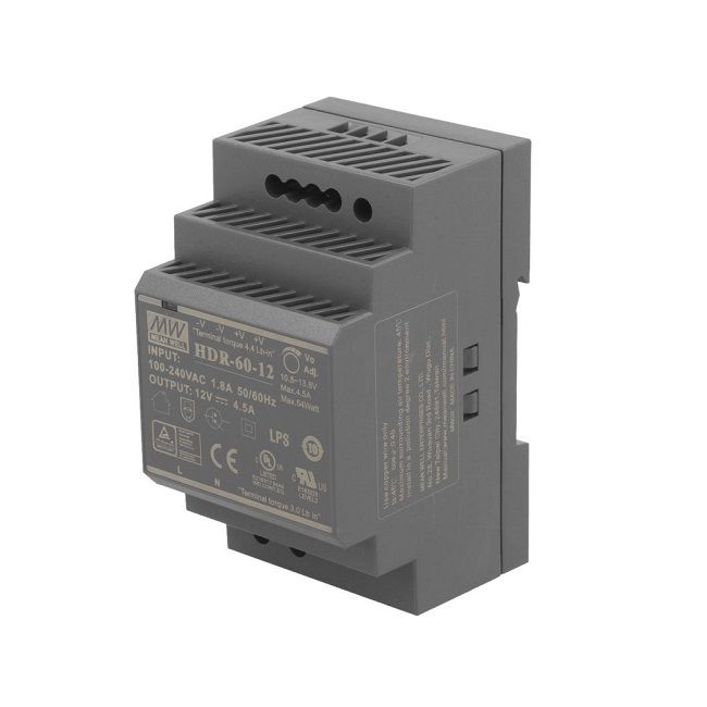 Bộ nguồn Meanwell HDR-60-12 (60W 12V 4.5A)